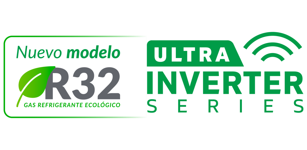 Logotipo de la línea de producto UA ULTRA INVERTER SERIES con ícono de conectividad WiFi.